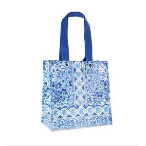 Lilly Pulitzer Market Tote Blue High Maintenance